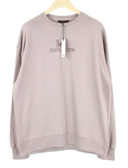 LEE vyriškas M dydžio violetinis audros flisinis megztinis su apvalia kaklo dalimi ir laisvo kirpimo... 