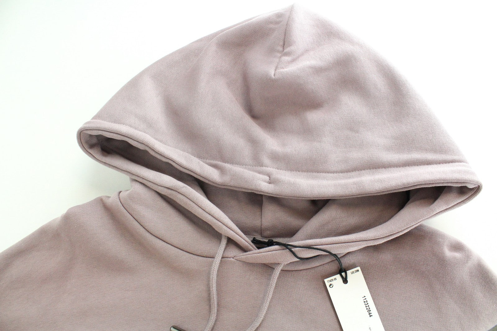 LEE vyriškas M violetinis audros medvilninis džemperis su gobtuvu, laisvo kirpimo, flisinis, darbo stiliaus 