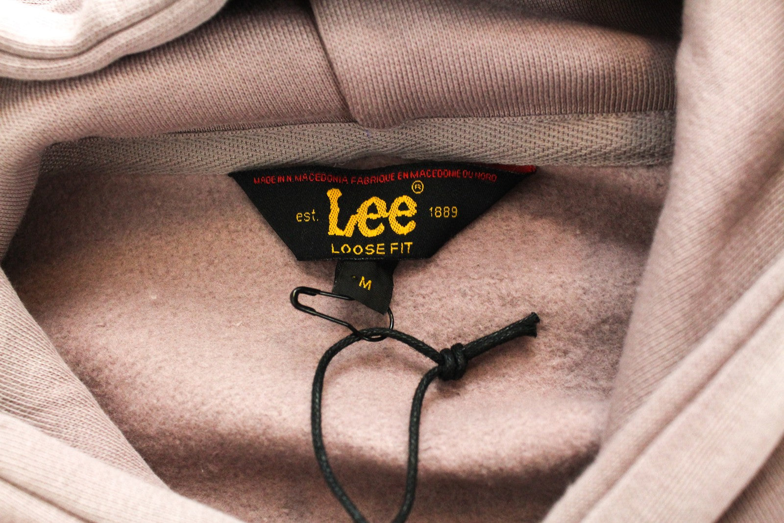 LEE vyriškas M violetinis audros medvilninis džemperis su gobtuvu, laisvo kirpimo, flisinis, darbo stiliaus 