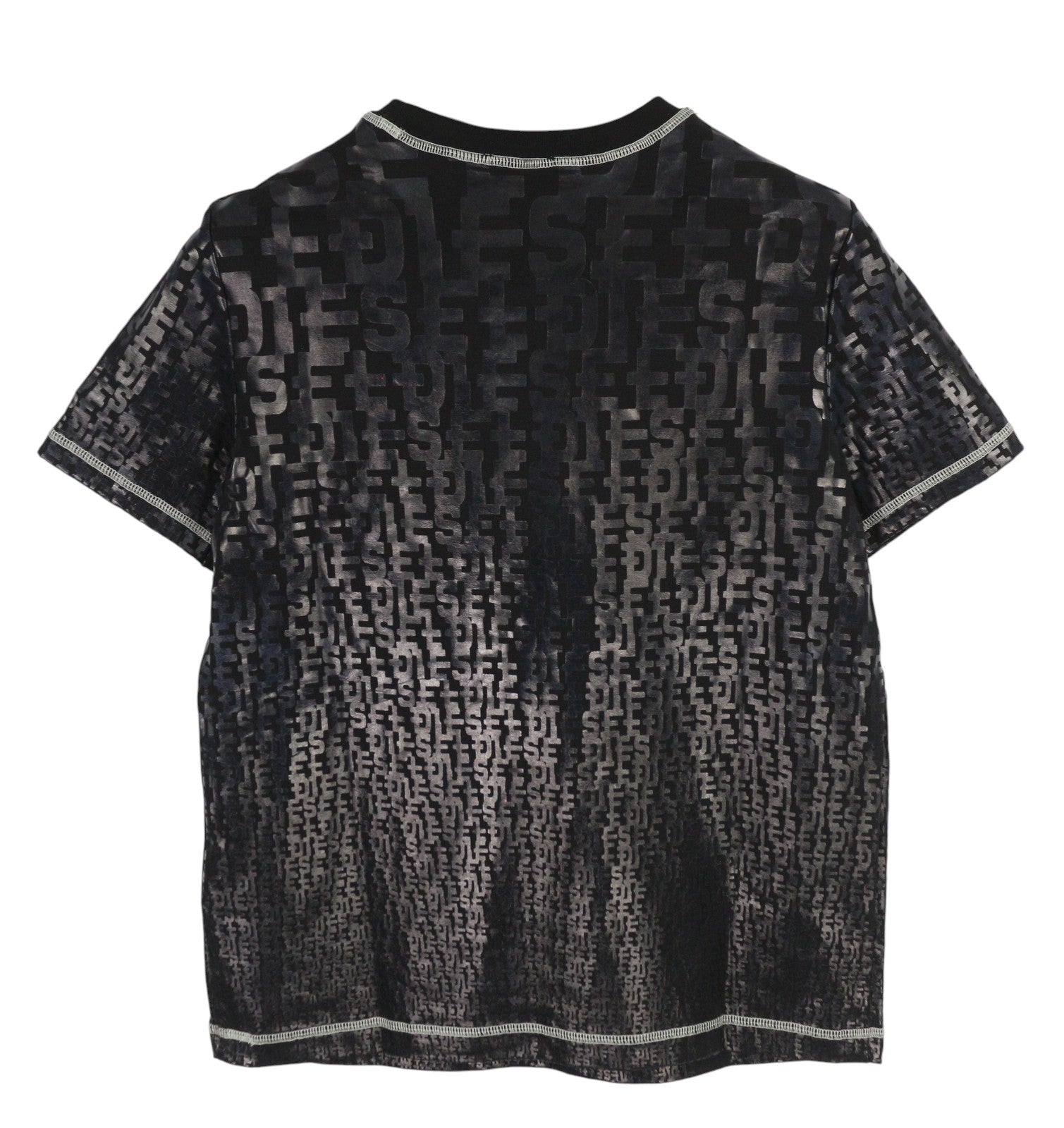 DIESEL T-Reg-Mon moteriški marškinėliai S, juodi, tamprūs, su logotipu ir apvalia kaklo iškirpte. Rekomenduojama kaina – 125 €.