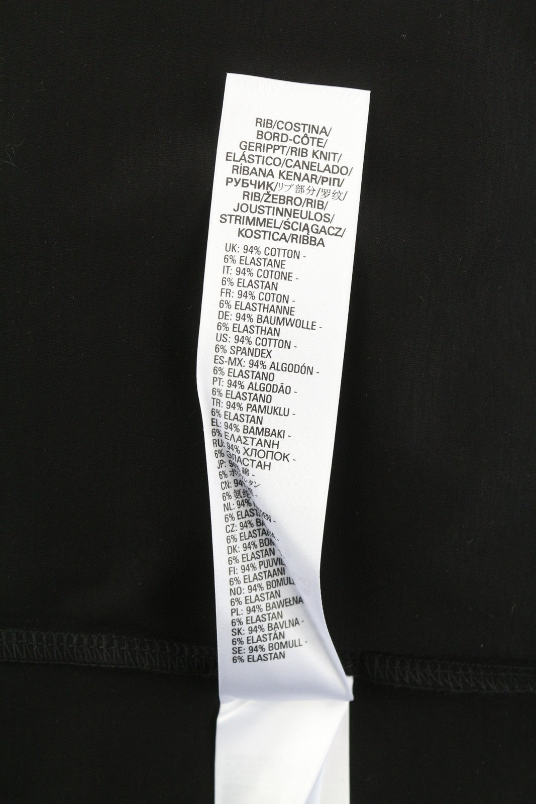 DIESEL T-Haim Men T-Shirt M Black Tricot Stretch Cotton Crew Neck Short Sleeve