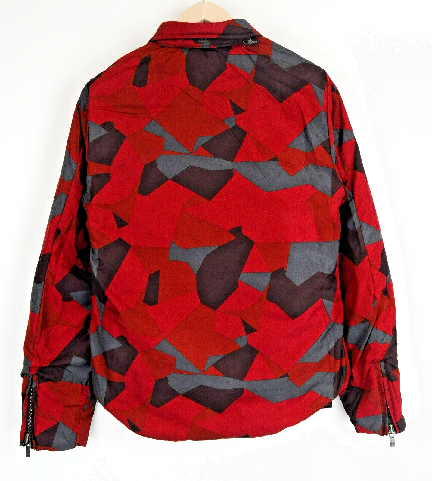 SCOTCH &amp; SODA vyriška striukė S, raudona, raštuota, dvipusė, dygsniuota, su spaudėmis 