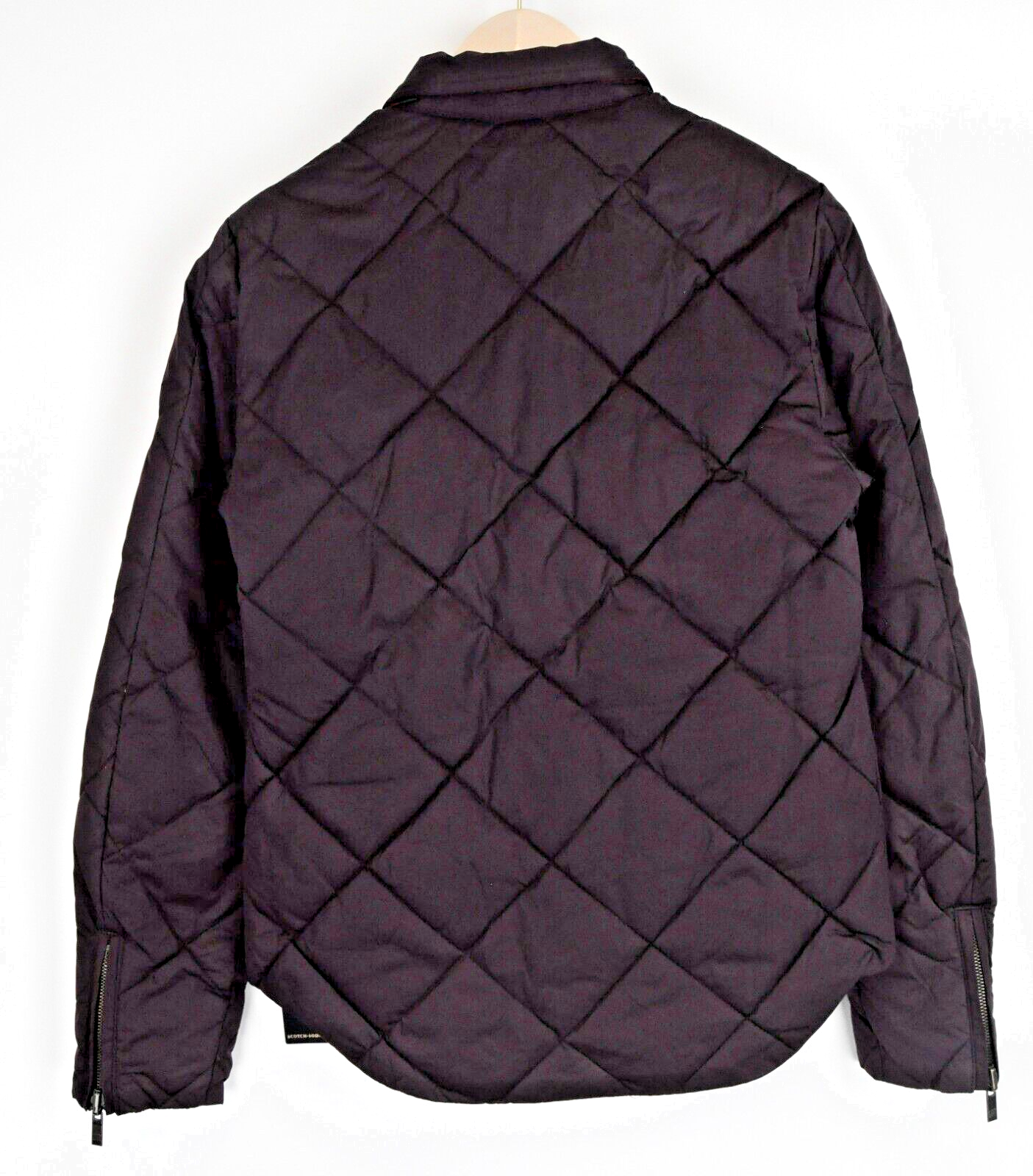 SCOTCH &amp; SODA vyriška striukė S, raudona, raštuota, dvipusė, dygsniuota, su spaudėmis 