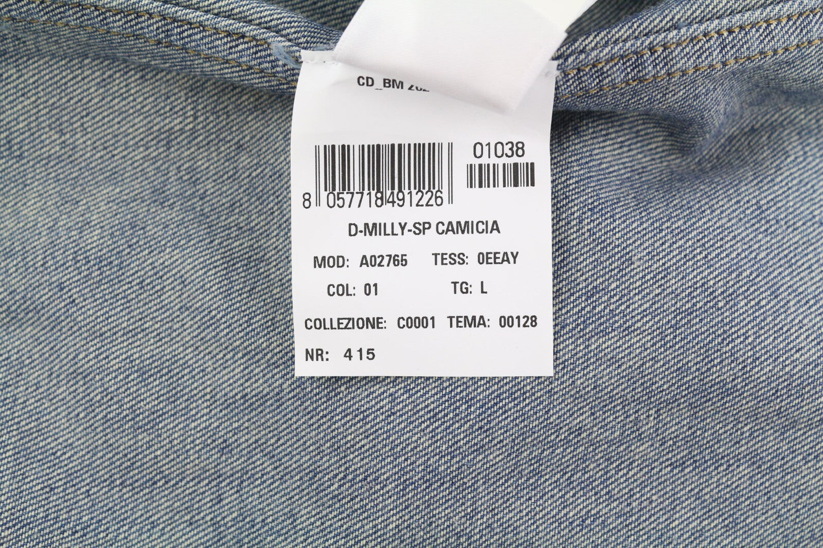 DIESEL D-Milly-Sp vyriški marškinėliai L dydžio, su spaudėmis, išplatinta kaklo linija, mėlyni, 195 € 