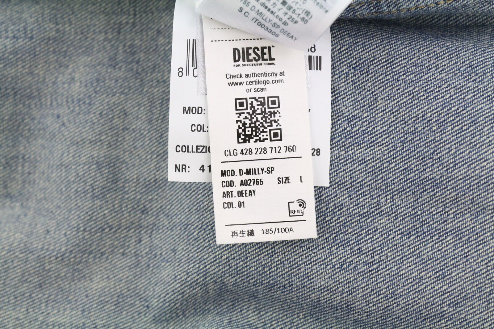 DIESEL D-Milly-Sp vyriški marškinėliai L dydžio, su spaudėmis, išplatinta kaklo linija, mėlyni, 195 € 