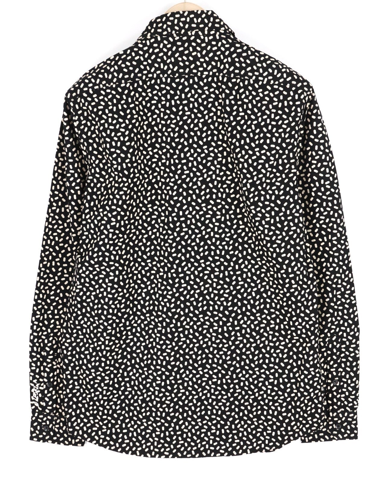 DIESEL S-Riley-Pills vyriški marškinėliai M raštuoti sagomis užsegami platėjančios apykaklės raštu RRP110