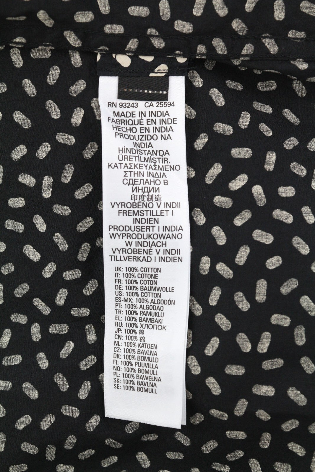 DIESEL S-Riley-Pills vyriški marškinėliai M raštuoti sagomis užsegami platėjančios apykaklės raštu RRP110