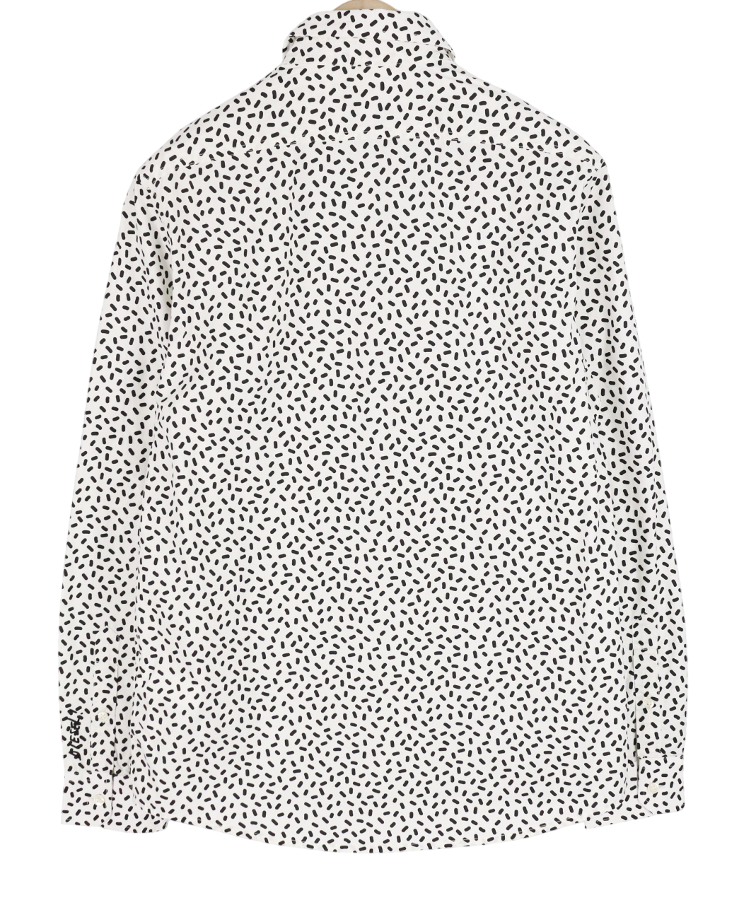 DIESEL S-Riley-Pills vyriški marškinėliai L raštuotais sagomis išskleidžiama apykakle RRP110