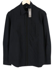 DIESEL S-Olsen vyriški marškinėliai L, juodi, paslėptomis sagomis, užlopytomis kišenėmis.