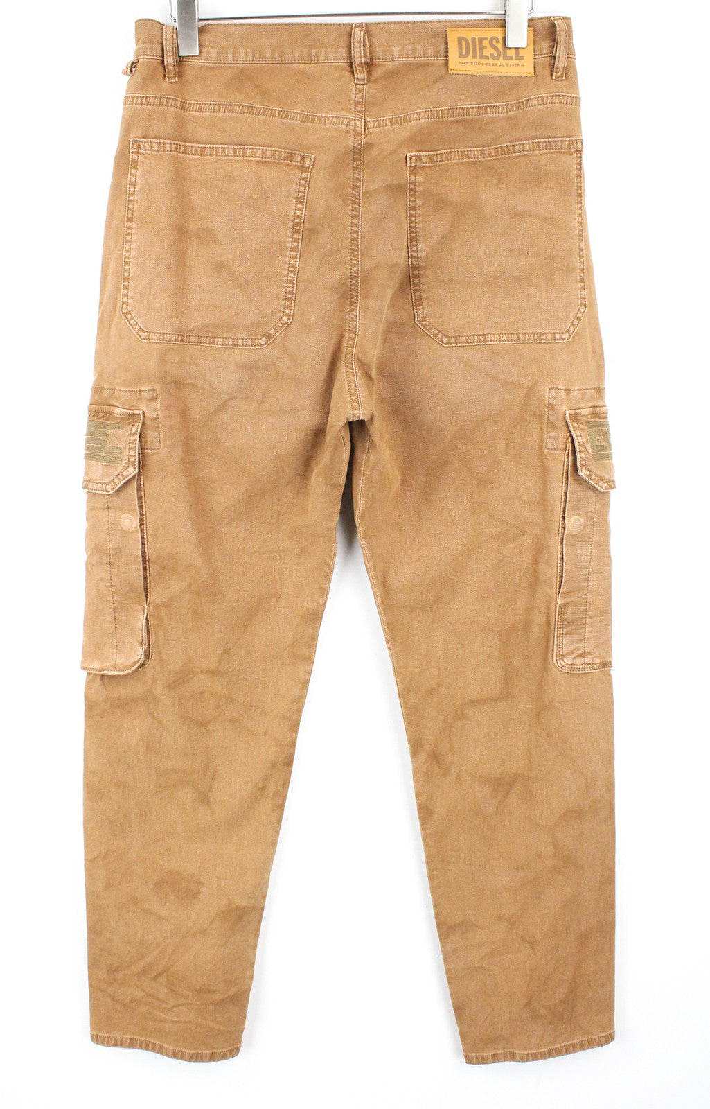 DIESEL D-Krett 069RJ Men's Jeans W32 Jogg Straight Brown Cotton Stretch