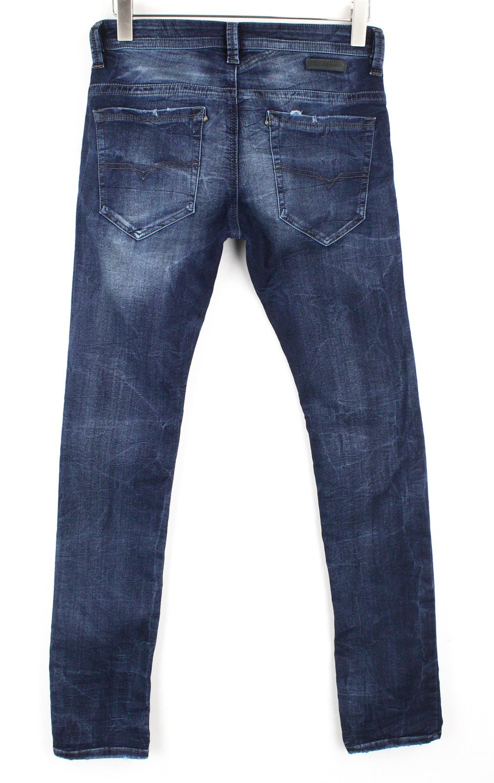 DIESEL Thavar-NE R060S vyriški džinsai W28 Jogg Slim mėlyni skalbtos medvilnės tamprūs audinys 
