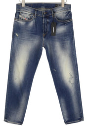 DIESEL D-Fining 009RS vyriški džinsai W31/L34 siaurėjančios kojos tamprės skalbtos mėlynos spalvos 