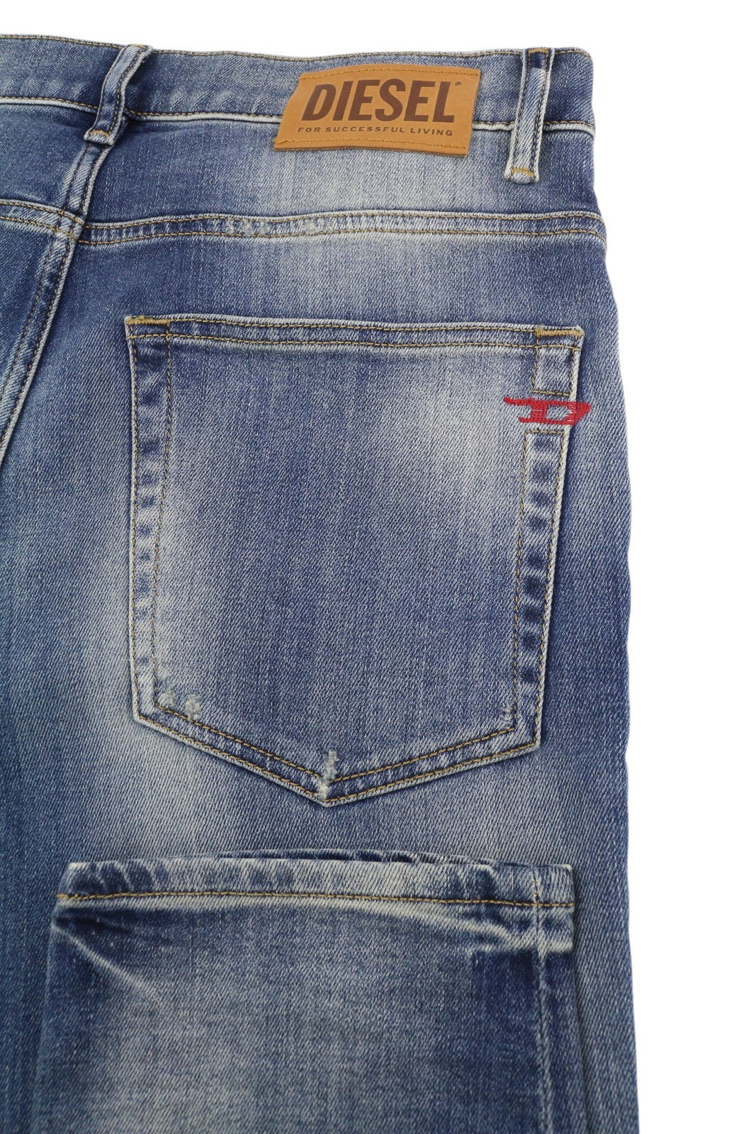 DIESEL D-Fining 009RS vyriški džinsai W31/L34 siaurėjančios kojos tamprės skalbtos mėlynos spalvos 