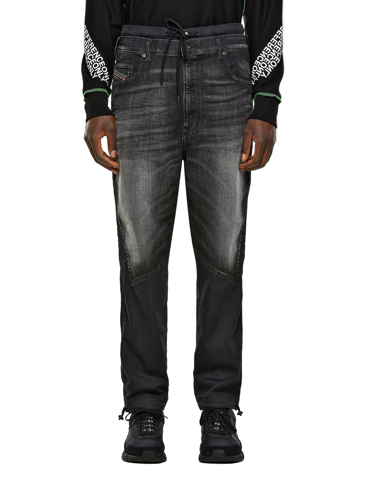 DIESEL D-Skint-RX-NE 069PC vyriški džinsai W32 Jogg Baggy pilki tamprūs medvilniniai džinsai 