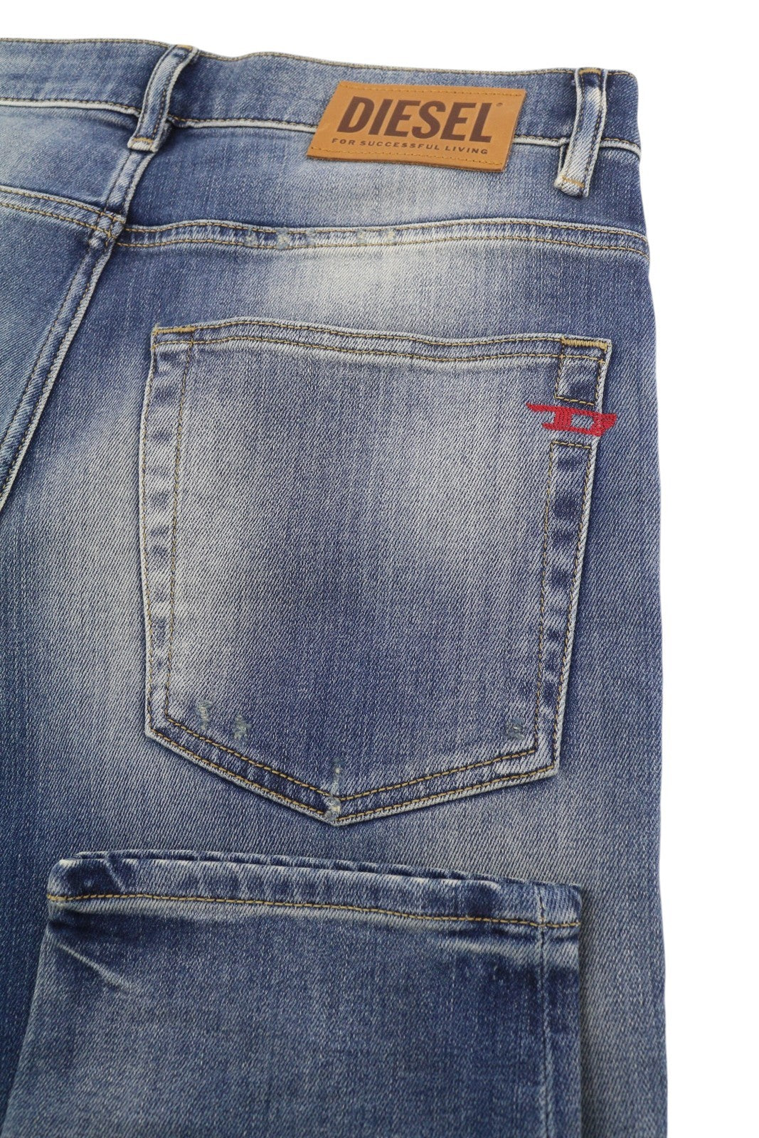 DIESEL D-Fining 009RS vyriški džinsai W30/L30 siaurėjančios kojos tamprės, skalbtos mėlynos spalvos 