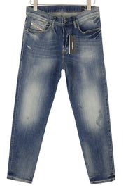 DIESEL D-Fining 009RS vyriški džinsai W30/L32 siaurėjančios kojos tamprės skalbtos mėlynos spalvos 