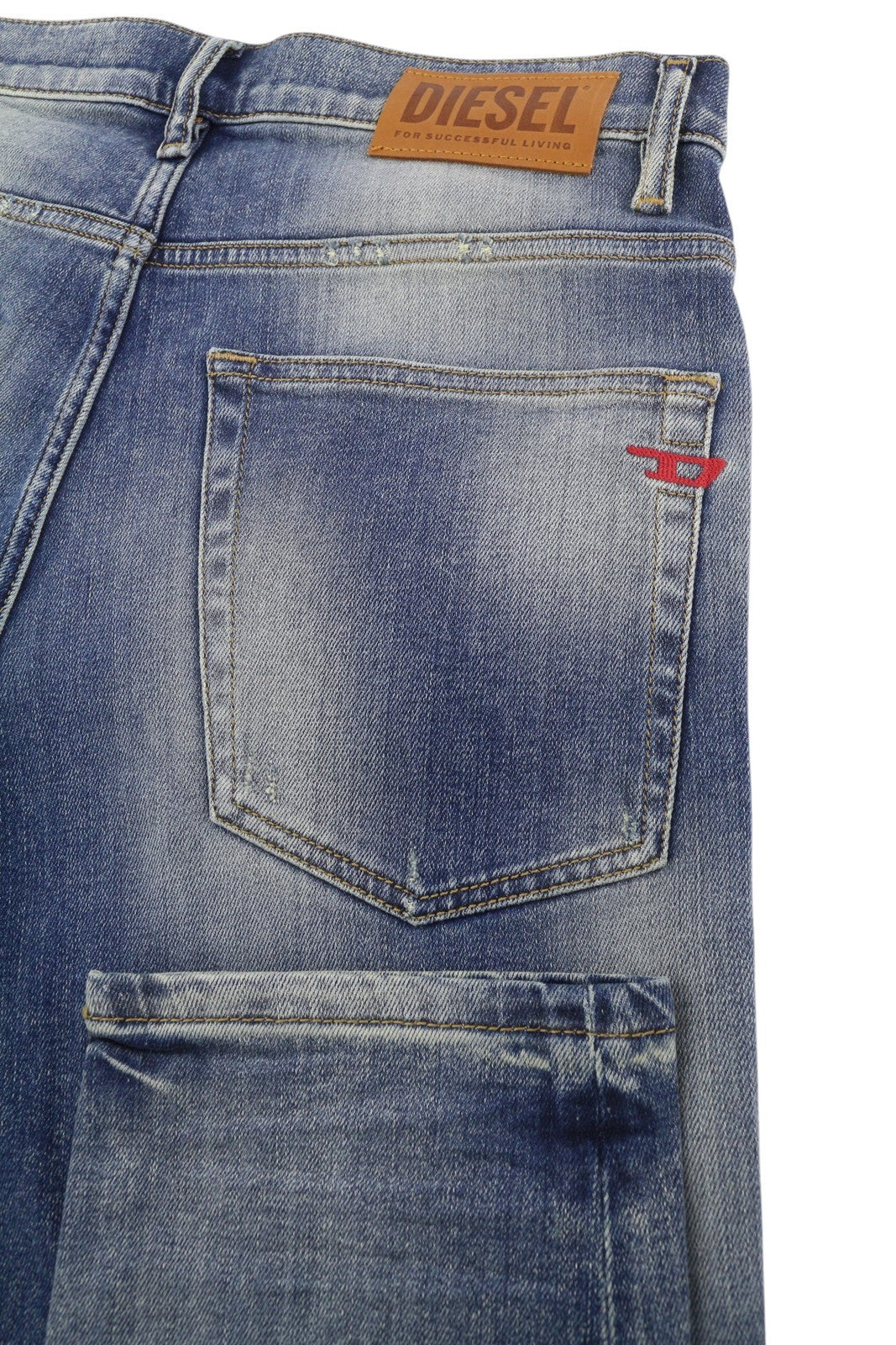 DIESEL D-Fining 009RS vyriški džinsai W30/L32 siaurėjančios kojos tamprės skalbtos mėlynos spalvos 