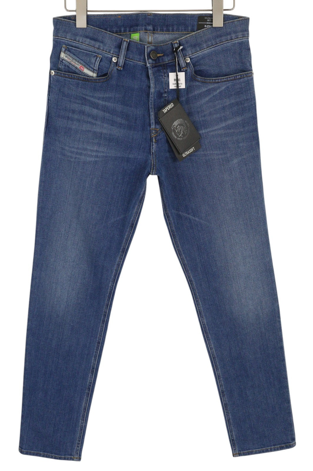 DIESEL D-Fining 09A80 vyriški džinsai W30/L32 siaurėjantys, tamprūs, skalbti, su sagomis 