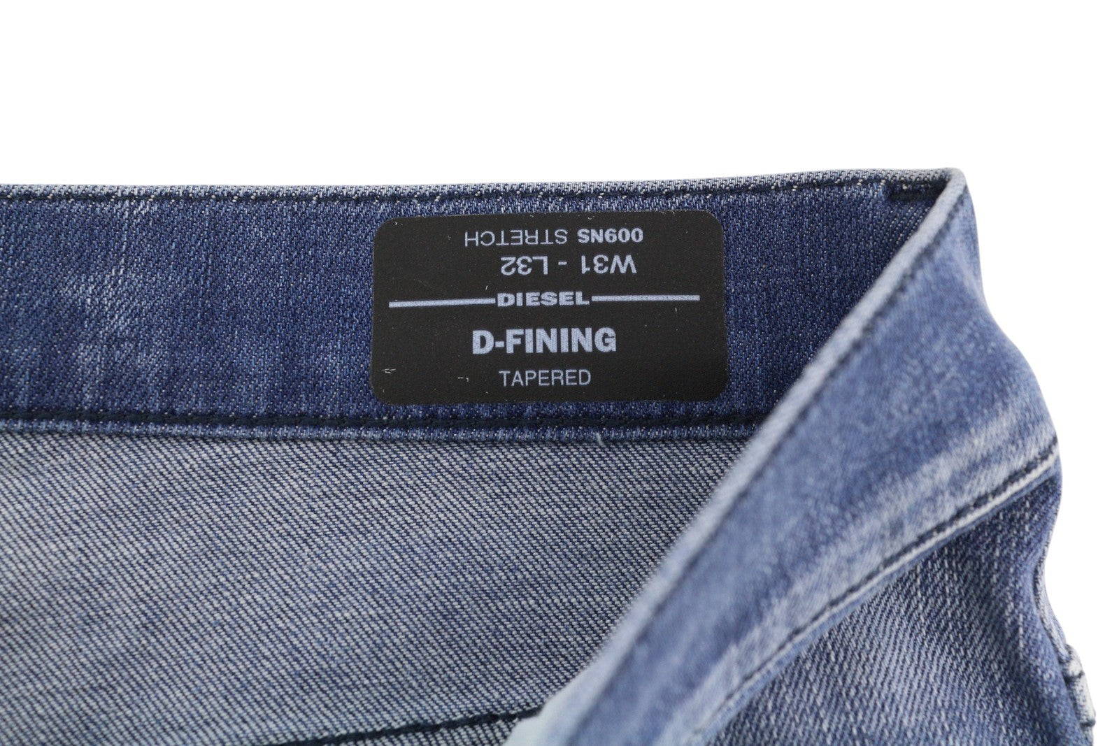 DIESEL D-Fining 009NS vyriški džinsai W31/L32, siaurėjantys, tamprūs, skalbti, su sagomis 