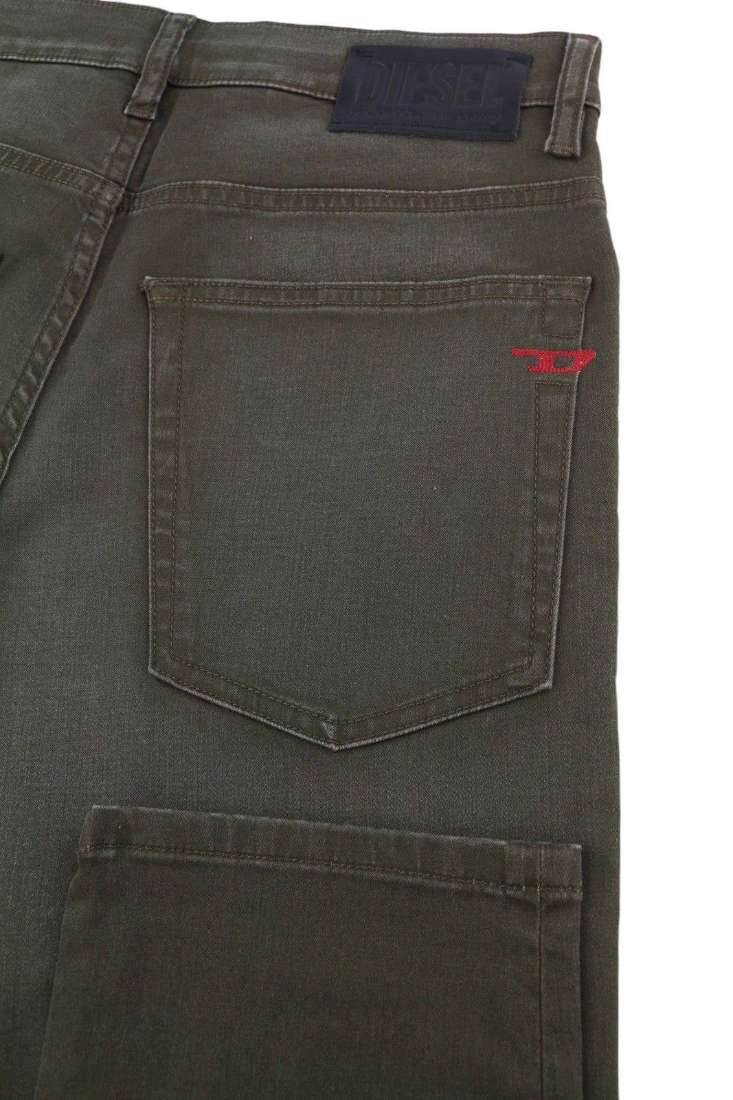 DIESEL D-Fining 0699P vyriški džinsai W30/L32 siaurėjantys tamprūs skalbti tamsiai rudi 