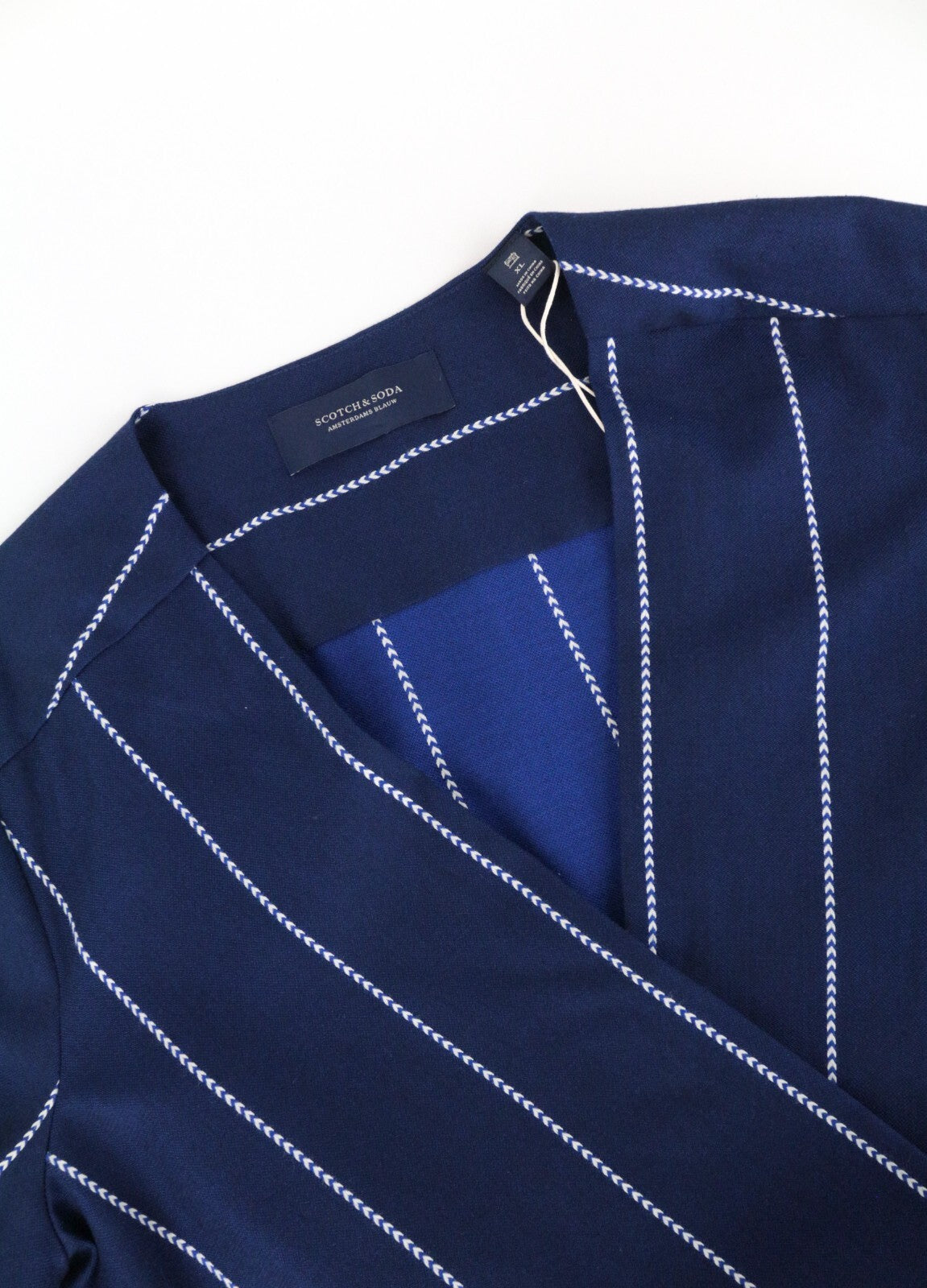 SCOTCH &amp; SODA Ams Blauw moteriškas kombinezonas XL dydžio, mėlynai dryžuotas, vientisas kombinezonas, rekomenduojama kaina – 179 € 