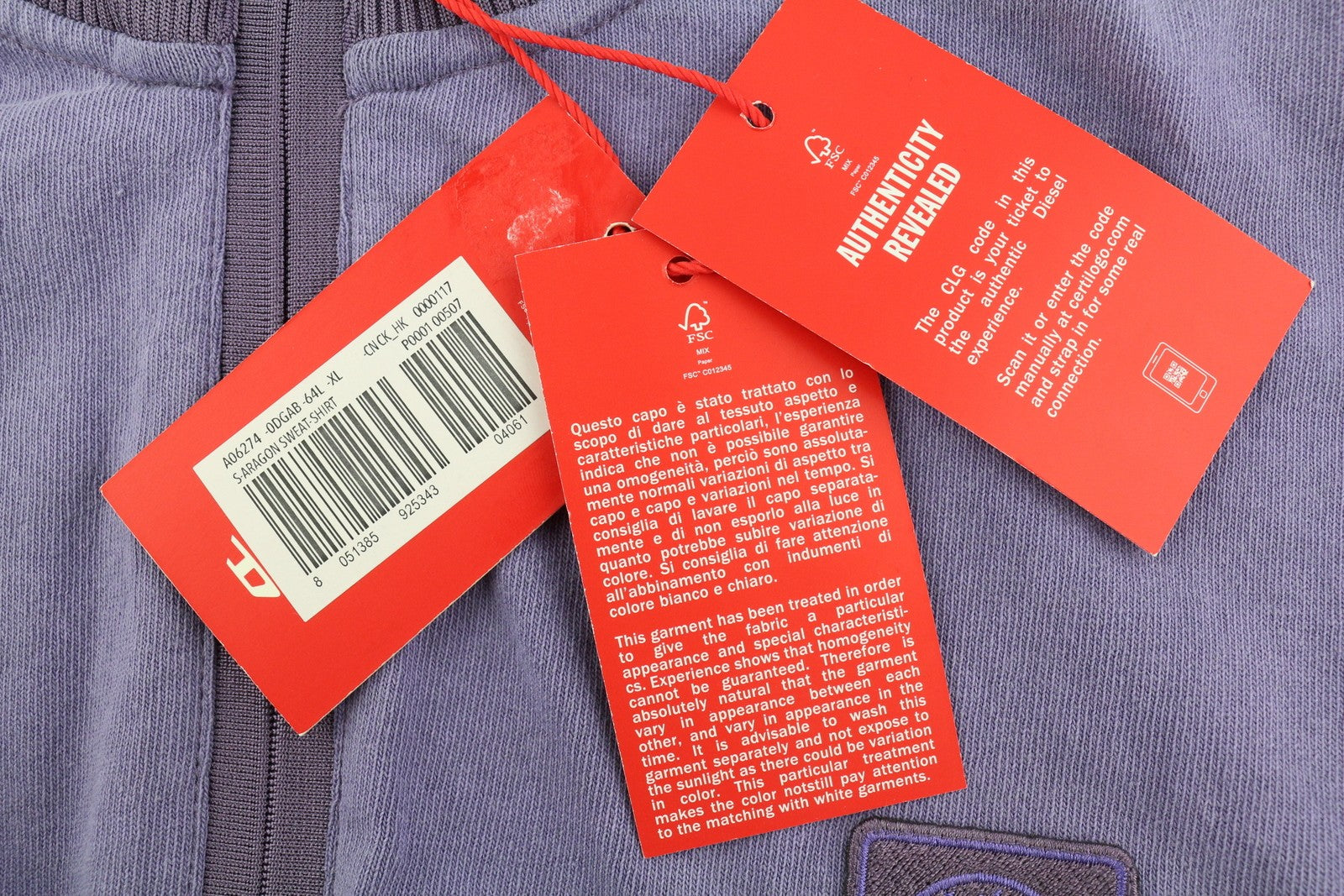 DIESEL S-Aragon vyriškas džemperis XL dydžio, violetinis, su puse užtrauktuko, su raišteliu, rekomenduojama kaina – 175 € 