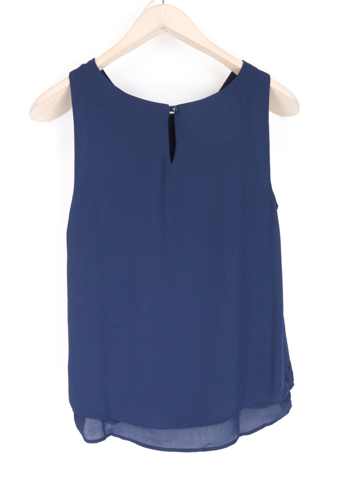 ZALANDO Women's Blouse XS Navy Sleeveless Round Neck Lightweight