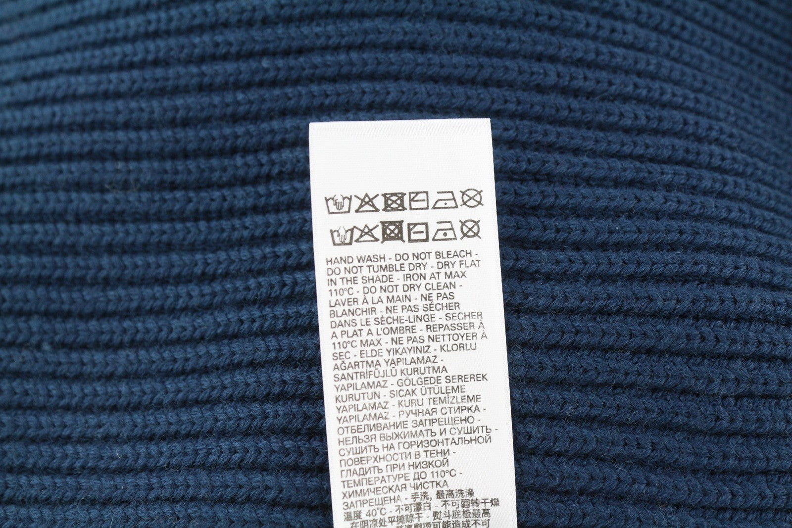 DIESEL K-Birmin vyriškas megztinis L dydžio, mėlynas, megztinis su apvalia kaklu, megztas vilnonis tamprus audinys