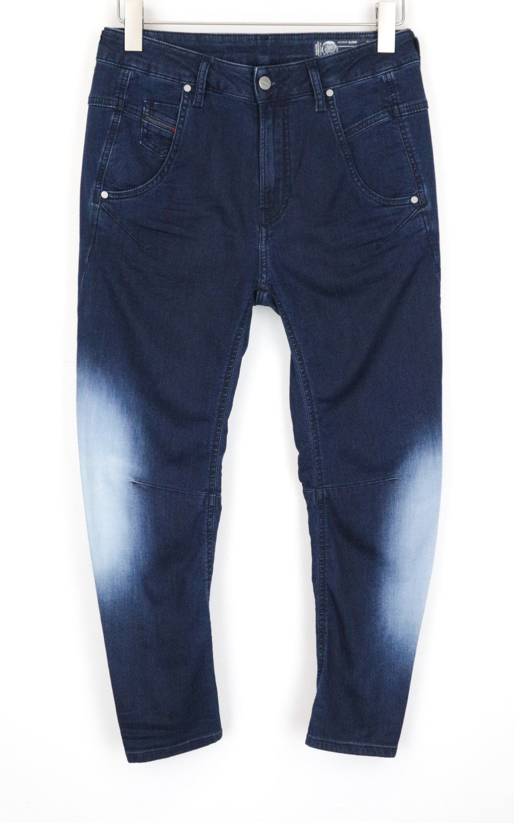 DIESEL Fayza-Ne 0687D moteriški džinsai W25 Jogg Boyfriend mėlyni medvilniniai tamprūs džinsai