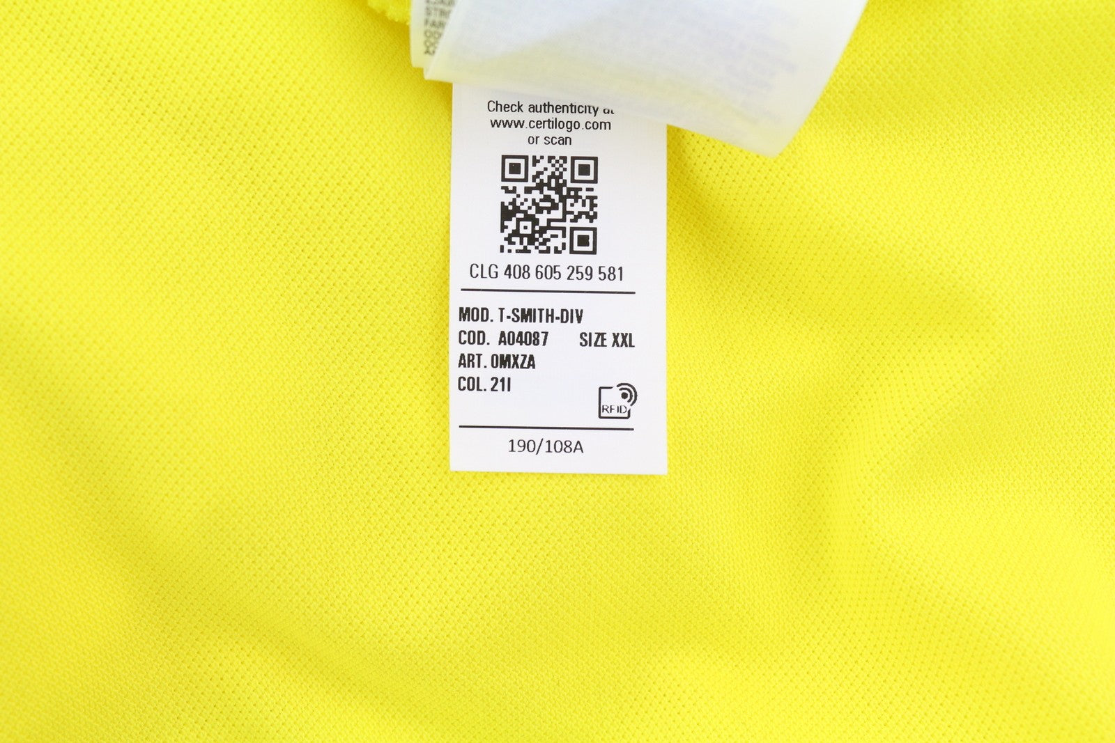 DIESEL T-Smith-Div vyriški marškinėliai trumpomis rankovėmis, 2XL dydžio, medvilniniai, geltoni 