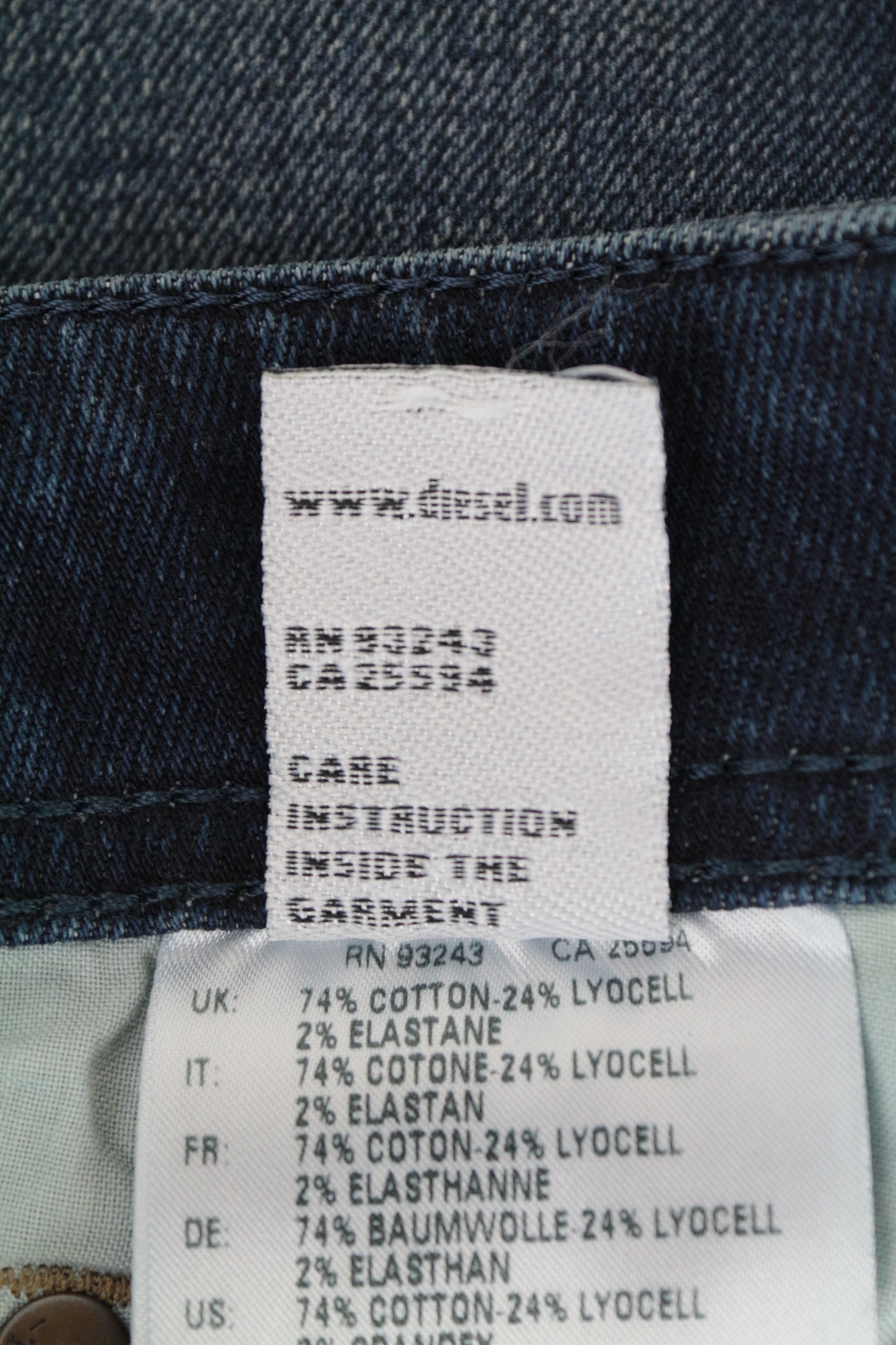 DIESEL Larkee-Beex 084BU Men's Jeans W28/L32 Regular Tapered Blue Cotton