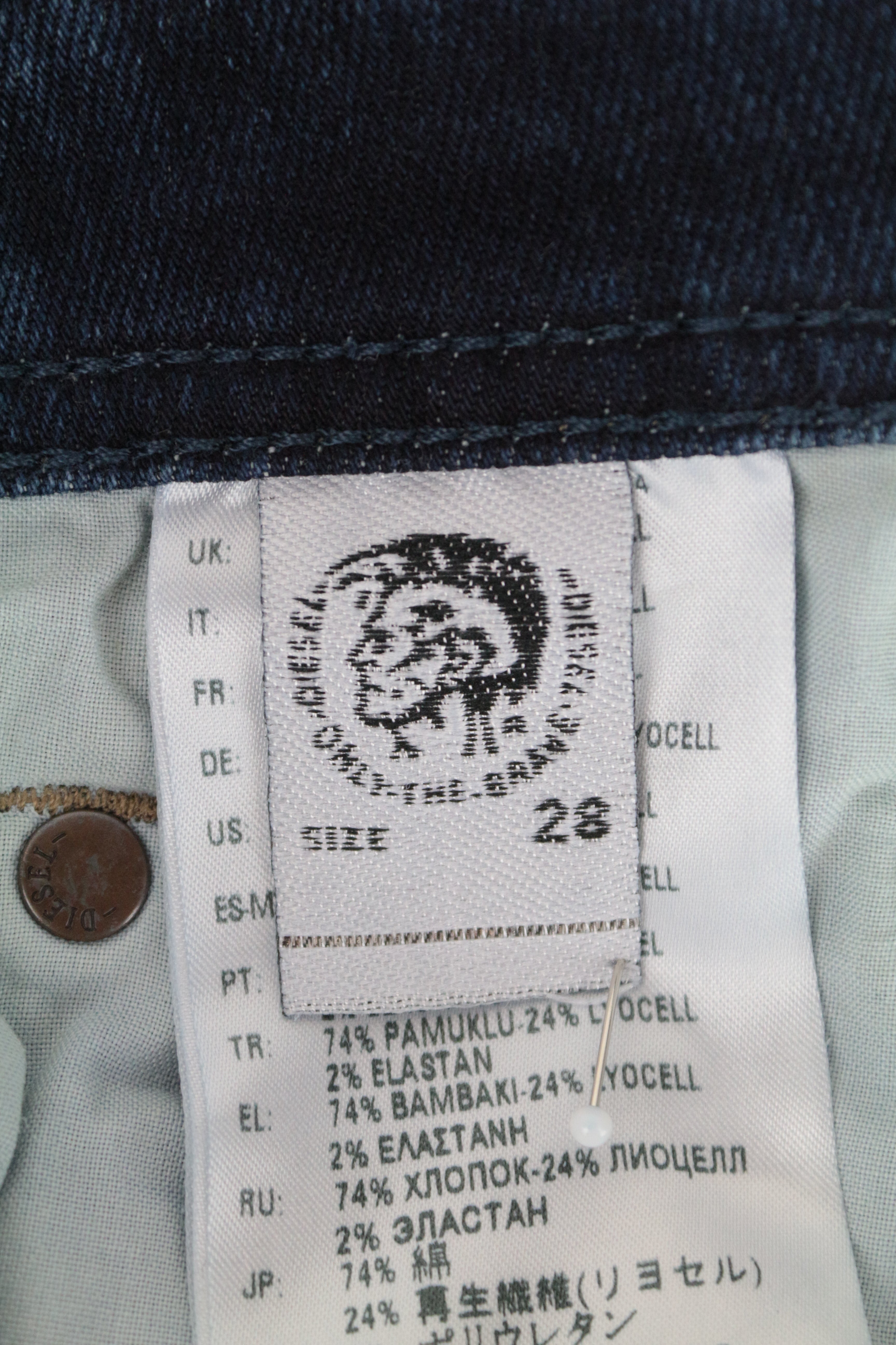 DIESEL Larkee-Beex 084BU Men's Jeans W28/L32 Regular Tapered Blue Cotton