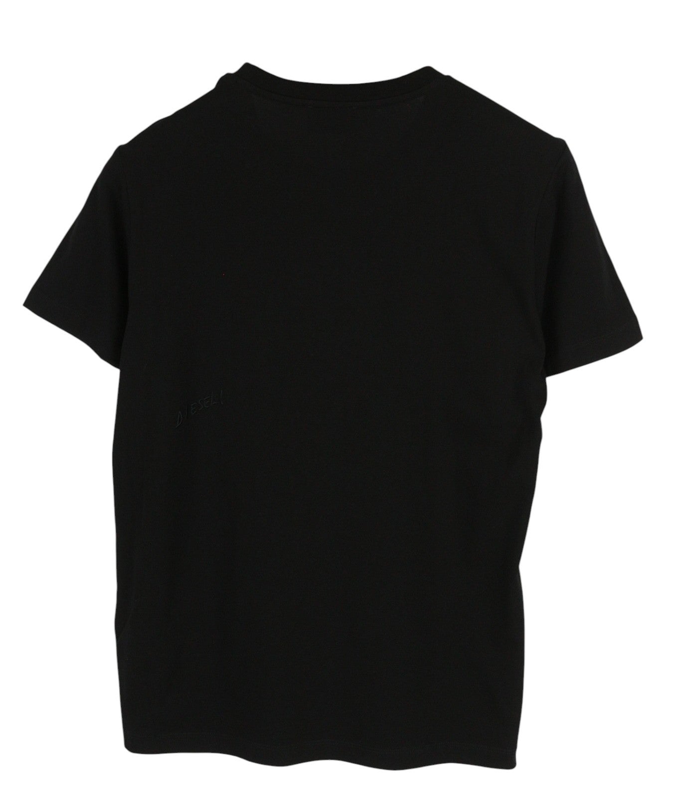 DIESEL T-Iny-B1 vyriški marškinėliai S juodi trikotažo tamprūs apvalios iškirptės marškinėliai trumpomis rankovėmis 