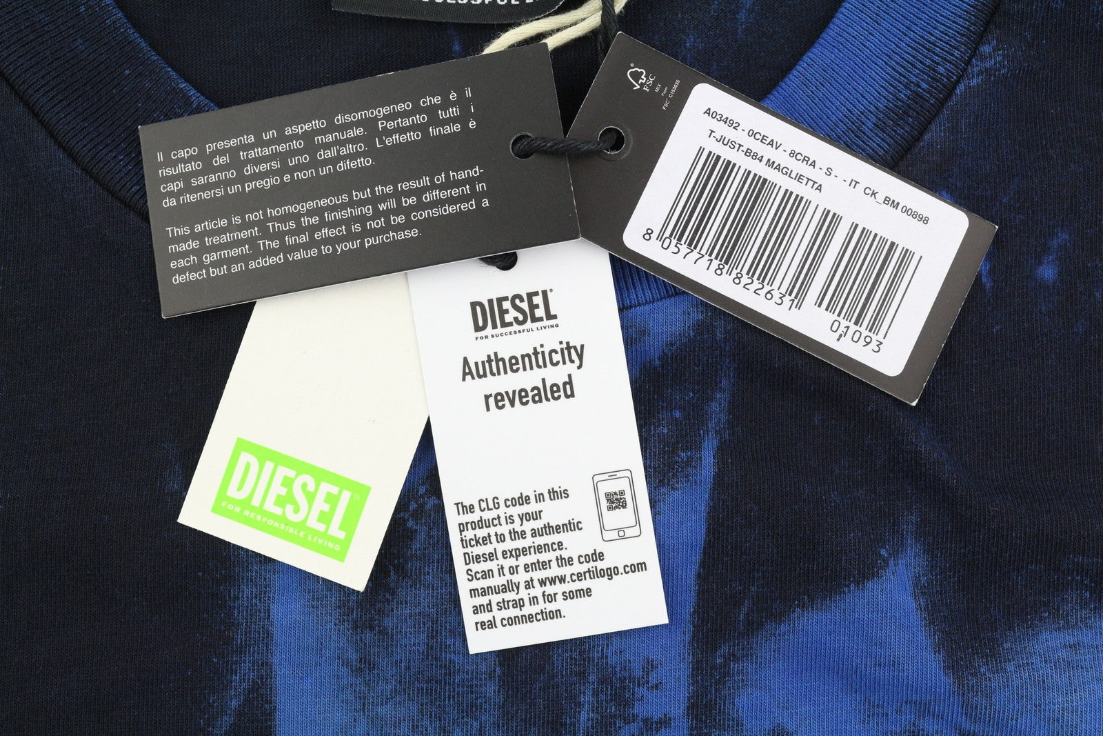 DIESEL T-Just-B84 vyriški marškinėliai S juodi trikotažiniai tamprios apvalios apykaklės marškinėliai RRP 150 € 