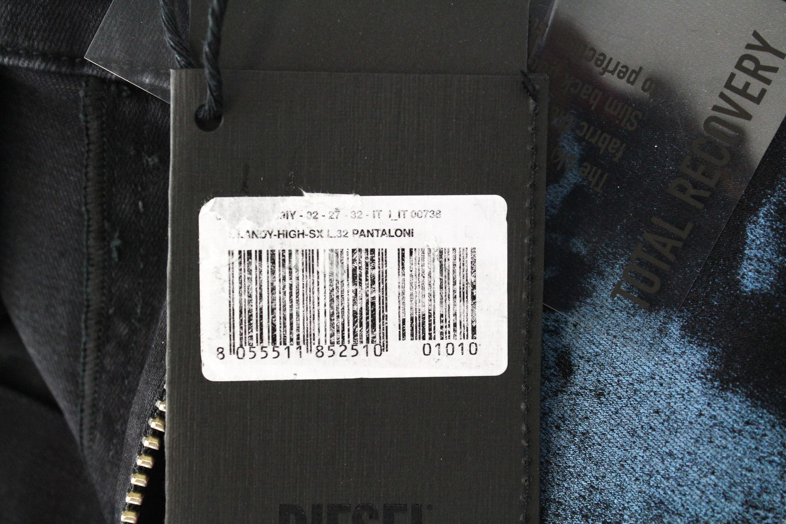 DIESEL Slandy-High-SX 069IY Women's W27/L32 Skinny Navy Red Washed