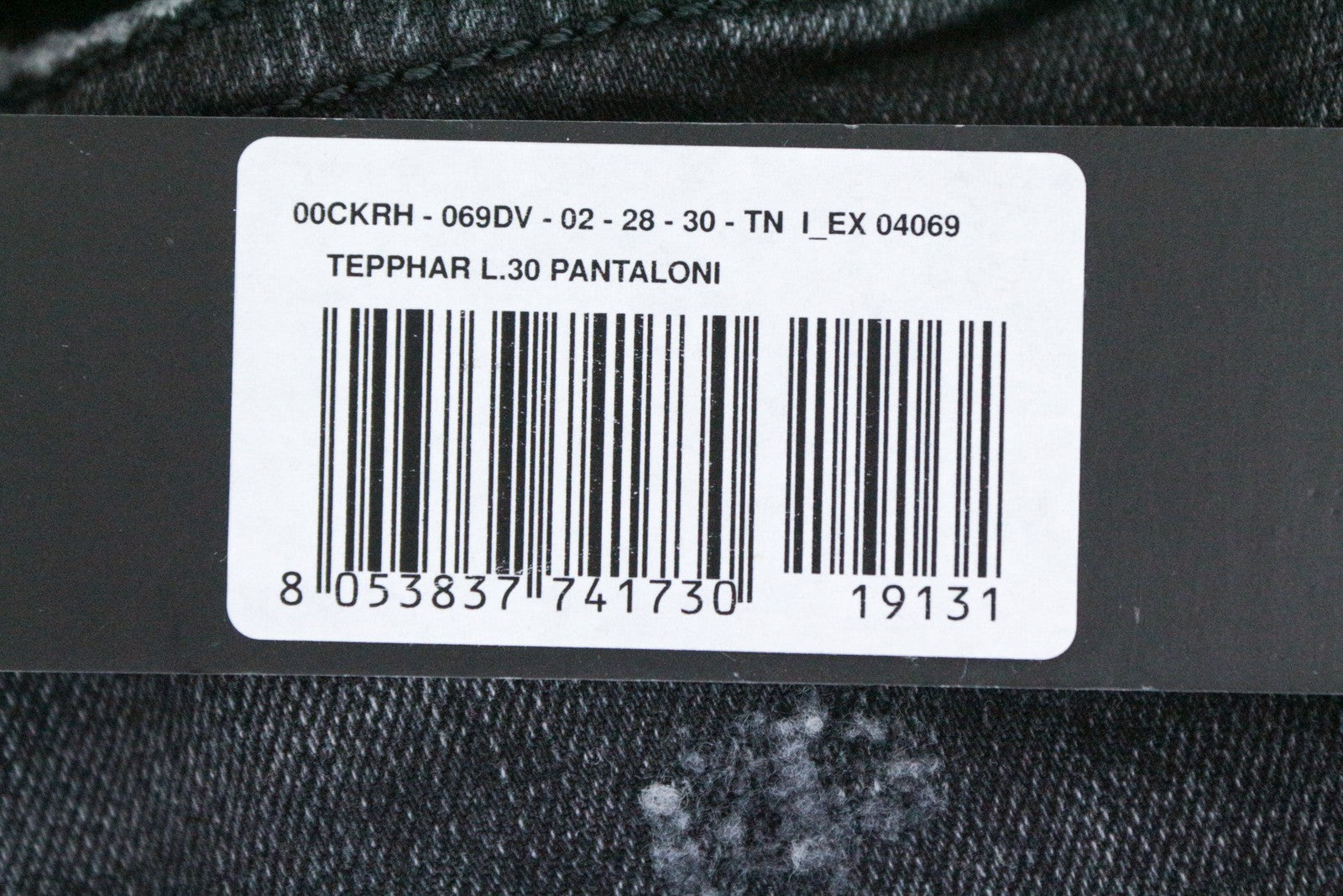 DIESEL Tepphar 069DV vyriški džinsai W28/L30 Slim morkų mėlynos spalvos su plėšytais medvilniniais džinsais 