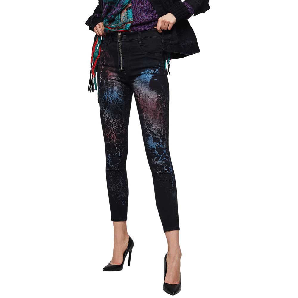 DIESEL Slandy-High-SX 069IY Women's Jeans W28/L32 Skinny Navy Washed Stretch