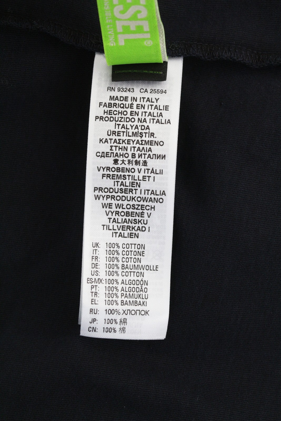 DIESEL T-Just-B84 vyriški marškinėliai S, juodi, tamprūs, apvalios iškirptės, RRP 150 € 