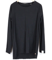 SCOTCH &amp; SODA Ams Couture vyriški marškinėliai L, juodi, medvilniniai, ilgo kirpimo, megztinis 