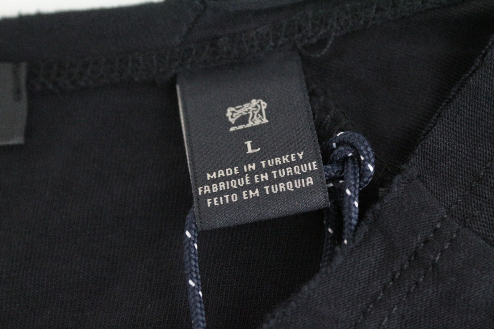 SCOTCH &amp; SODA Ams Couture vyriški marškinėliai L, juodi, medvilniniai, ilgo kirpimo, megztinis 