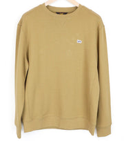 LEE vyriškas džemperis su chaki spalvos medvilniniu megztiniu laisvalaikio stiliaus ilgomis rankovėmis M 