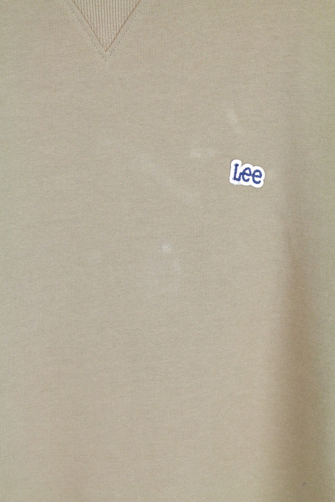 LEE vyriškas džemperis su chaki spalvos medvilniniu megztiniu laisvalaikio stiliaus ilgomis rankovėmis M 