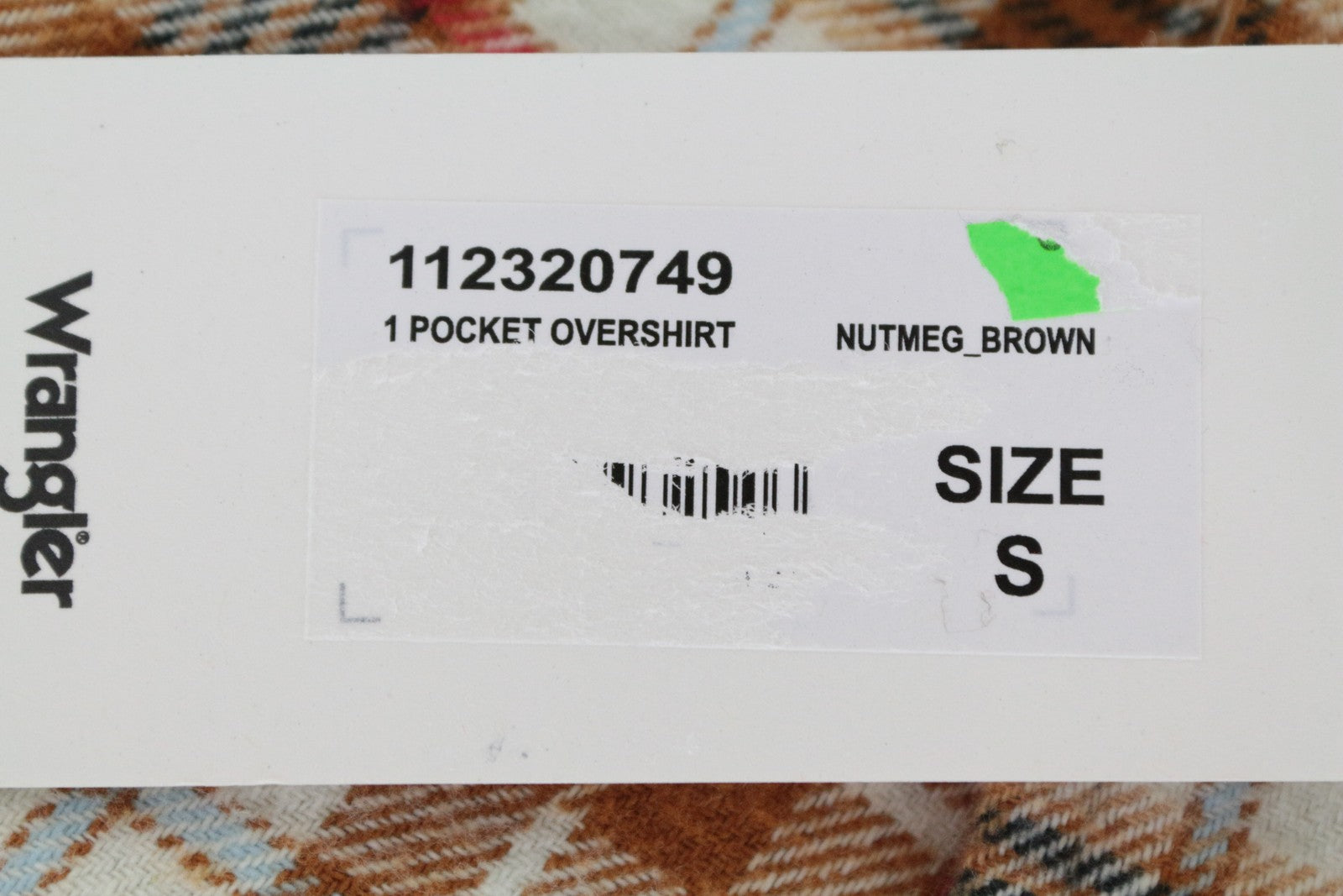 WRANGLER vyriški marškinėliai M oranžiniai languoti medvilniniai flaneliniai marškinėliai su sagomis ilgomis rankovėmis