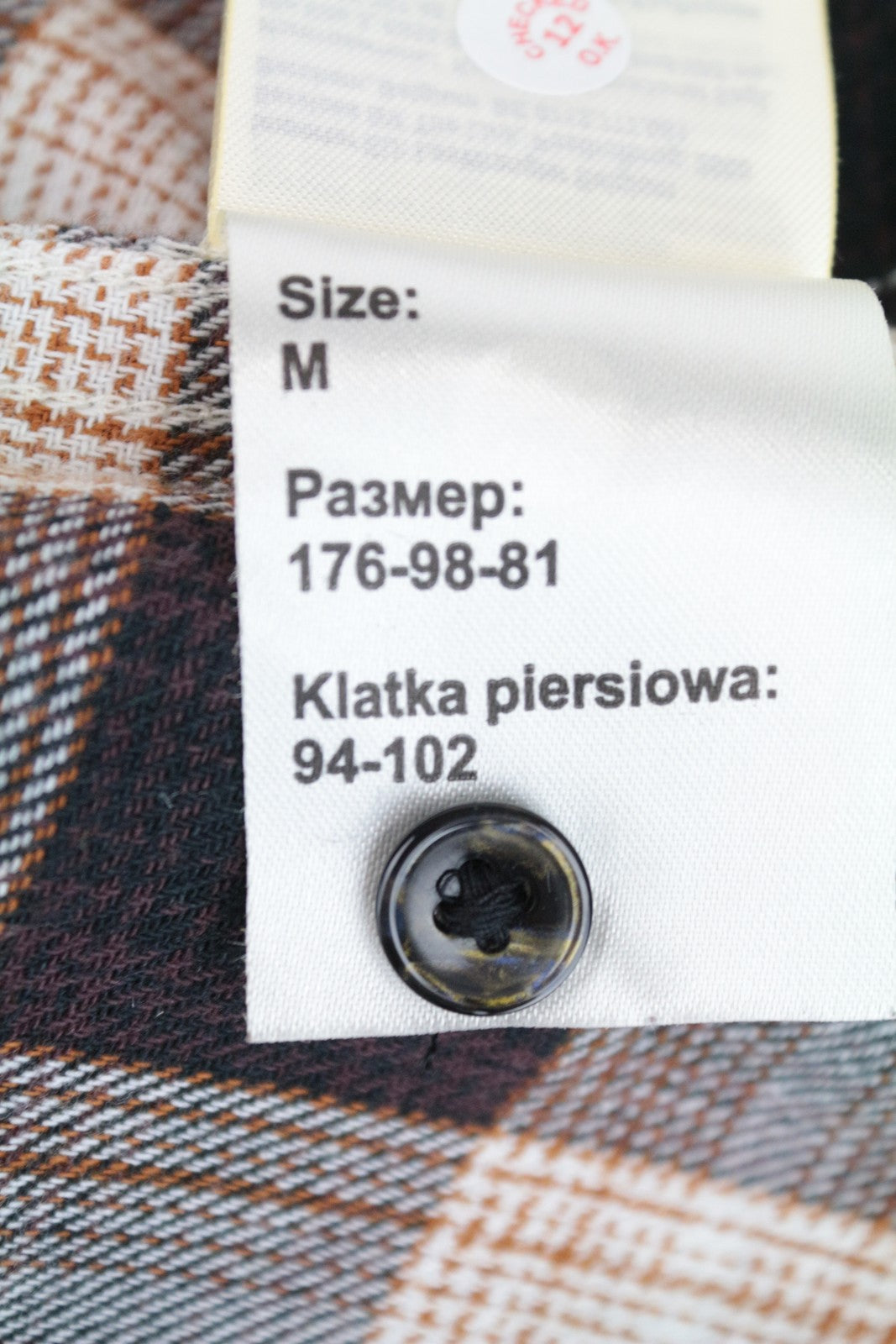 WRANGLER vyriški marškinėliai M rudi pilki languoti ilgo ilgio grynos medvilnės flaneliniai marškinėliai