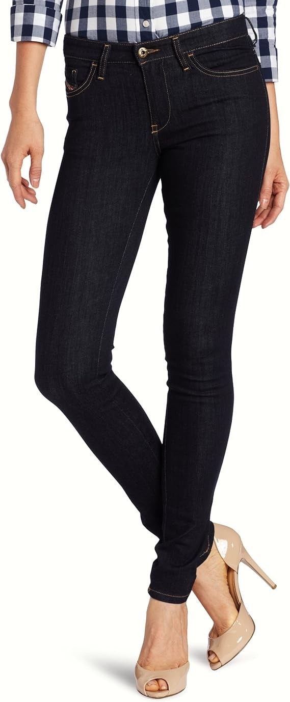 DIESEL Skinzee 0813C Women's Jeans W25/L34 Super Skinny Blue Cotton Stretch