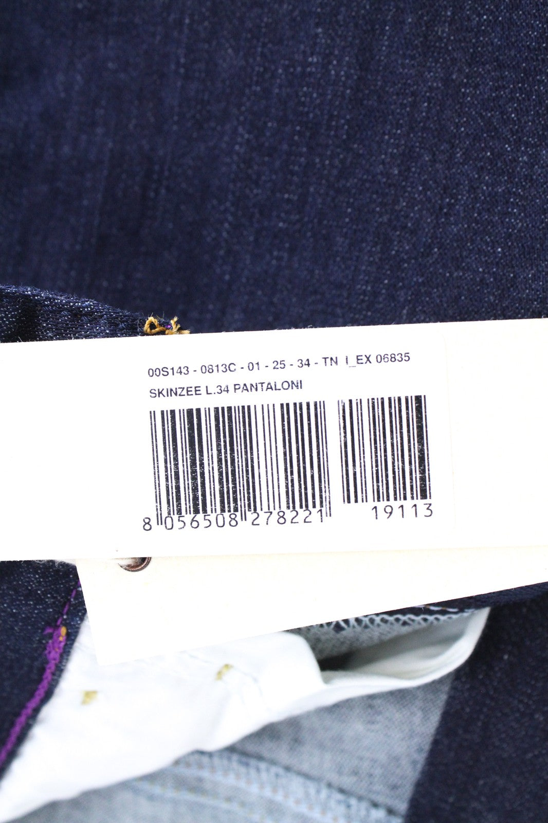 DIESEL Skinzee 0813C Women's Jeans W25/L34 Super Skinny Blue Cotton Stretch