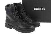 DIESEL D-Alabhama CB vyriški batai, juodi, odiniai, suvarstomi, kovinio tipo, EU43, RRP 295 € 