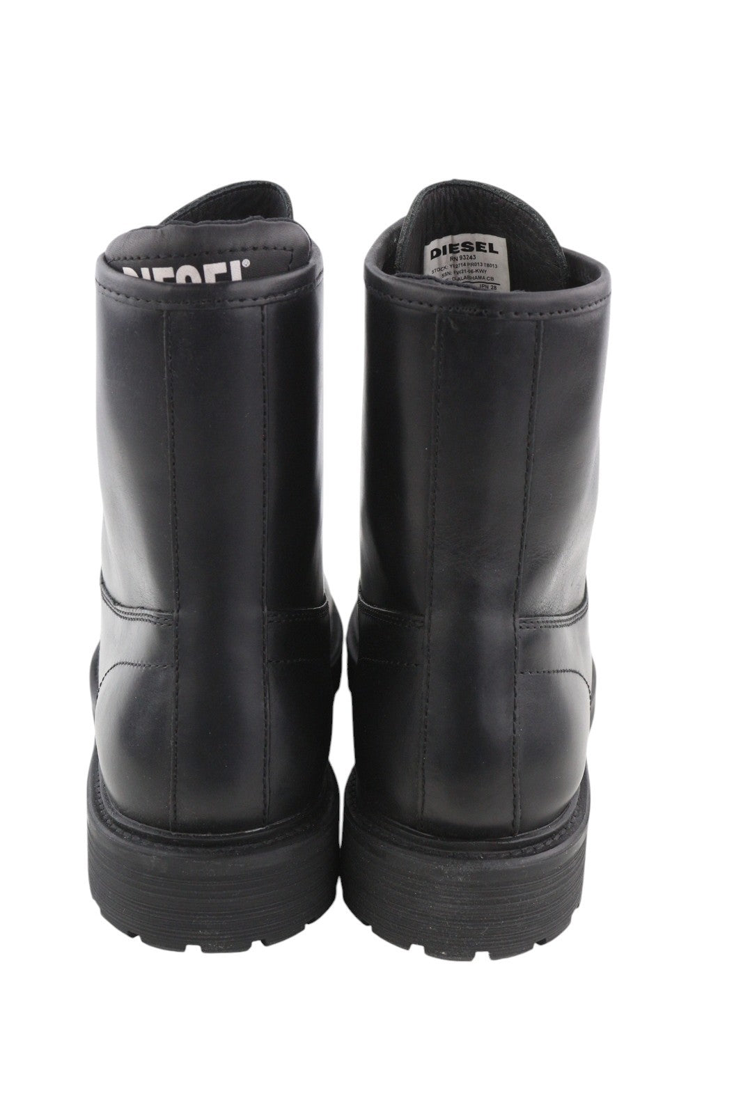 DIESEL D-Alabhama CB vyriški batai, juodi, odiniai, suvarstomi, kovinio tipo, EU43, RRP 295 € 