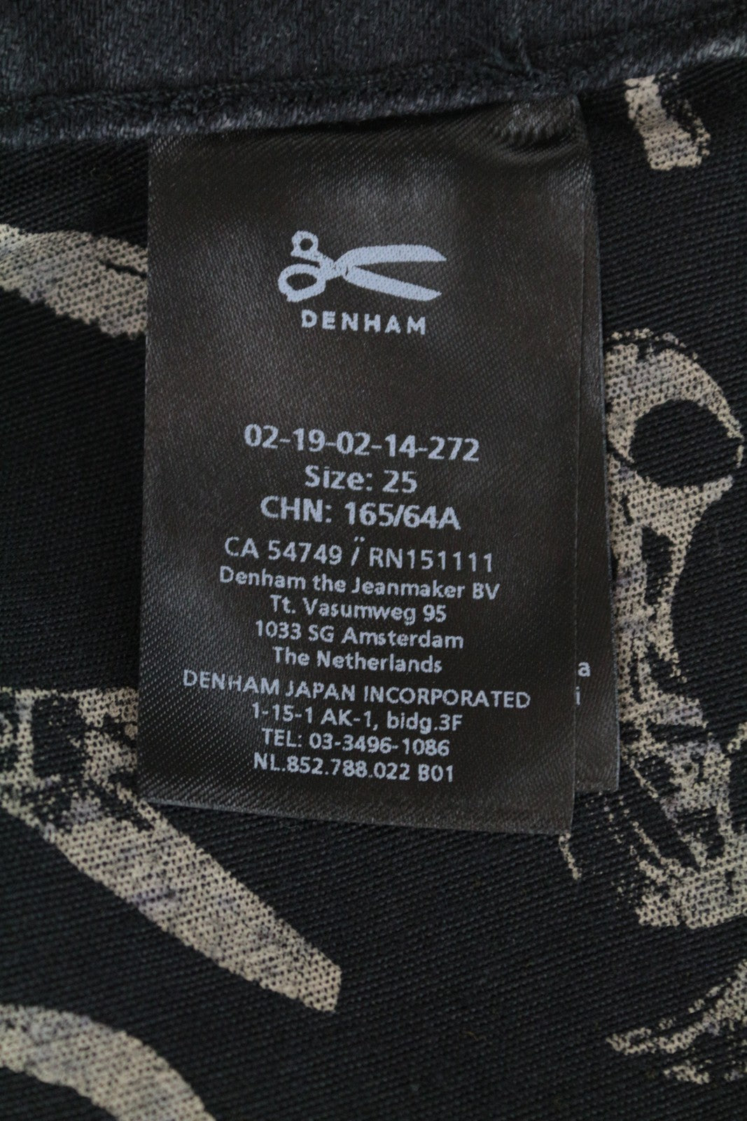 DENHAM Piper moteriškas sijonas W25 skalbtos juodos medvilnės mini džinsinis sijonas su 5 kišenėmis 