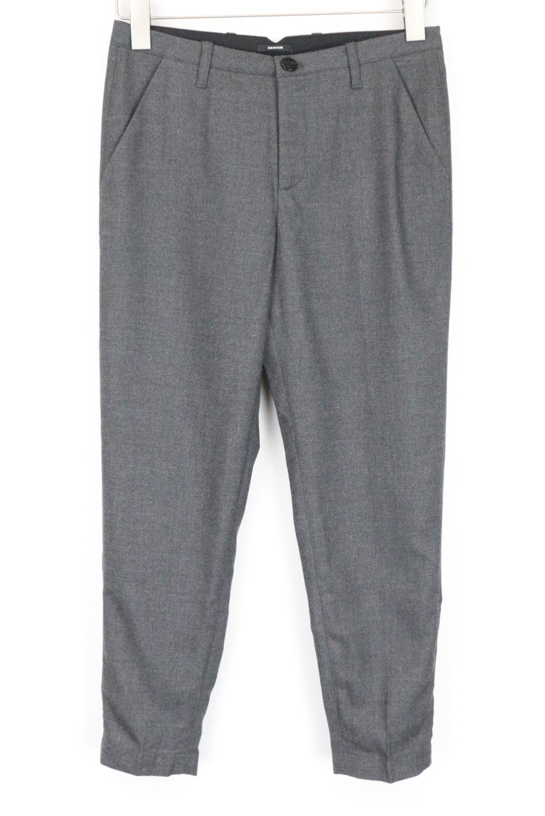 DENHAM Ocean moteriškos kelnės XS pilkos klostuotos priekyje klasikinės oficialios 